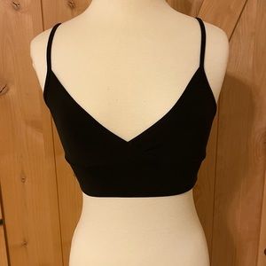 Los Angeles Apparel Crossover Wrap Crop Top